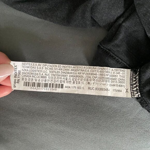 Zara | EUC Charcoal Gray Washed Effect Acid Wash V Neck Camisole Size Large - Picture 6 of 7